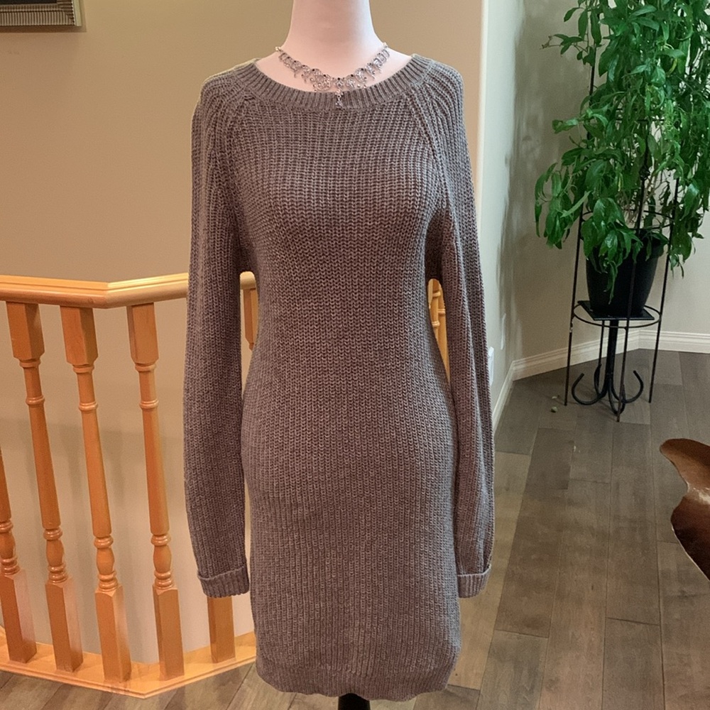 Noisy May Heather Grey Sweater Dress - Picture 4 of 14